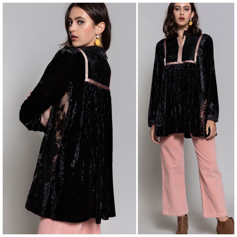 POL The Luxury Velvet and Tulle Tunic - Picture 2 of 16